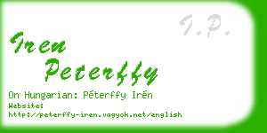 iren peterffy business card